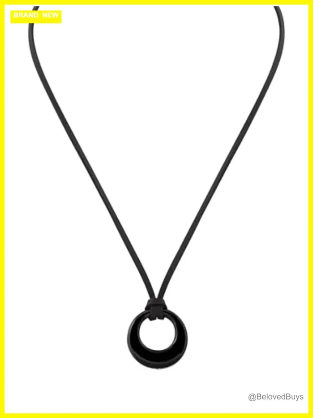 Boho Gothic O Ring Choker Necklace Faux Leather Stainless Steel
